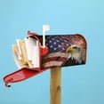 thumbnail image 6 of American Flag Welcome Magnetic Mailbox Cover, Firework Eagle Mailbox Wrap Decorative for Garden Yard Home 25.5x21 in, 6 of 6
