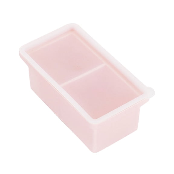 2 Cup Freezer Tray with Lid for Larger Portions, Silicone Freezer Container for Soup Stews 250ml Cubes Easy -Out