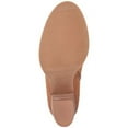 thumbnail image 2 of AQUA COLLEGE Womens Brown Western Style Cushioned Waterproof Zipper Accent Nancy Almond Toe Block Heel Zip-Up Leather Booties 5.5 M, 2 of 4