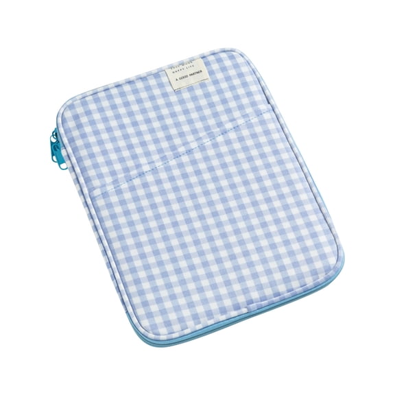 EcoNest Plaid Tablet Bag 13 Inch Pocket Storage Bag