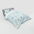 thumbnail image 3 of Ambesonne Blue Bedding Set 3 Pcs, Raindrops White Navy, Twin, Pale Blue, 3 of 3
