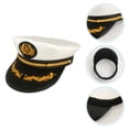 thumbnail image 4 of EeaseMX Bordado Navy Hat Europeo y American Sailor Hat Party para el rendimiento, 4 of 7