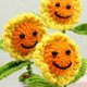 thumbnail image 2 of Sunflower Car Accessories Dashboard Decorations, Crochet Smiley Shaking Sun Flowers Bobblehead Dashboard Car Decor For Women, For Cute Girl Car Interi, 2 of 5