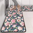 thumbnail image 2 of Kitchen Rugs Sets Of 2,Pioneer Flower Floral Print Pattern Anti Fatigue Kitchen Mat Rugs Non Slip Washable,Decorative Kitchen Floor Mats for Kitchen,Sink,Laundry,17"x47"+17"x47", 2 of 5