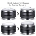 thumbnail image 2 of Nivelador de distribuidor de café de 53 mm Cabeza doble Profundidad ajustable Espresso Hand Taper, 2 of 3