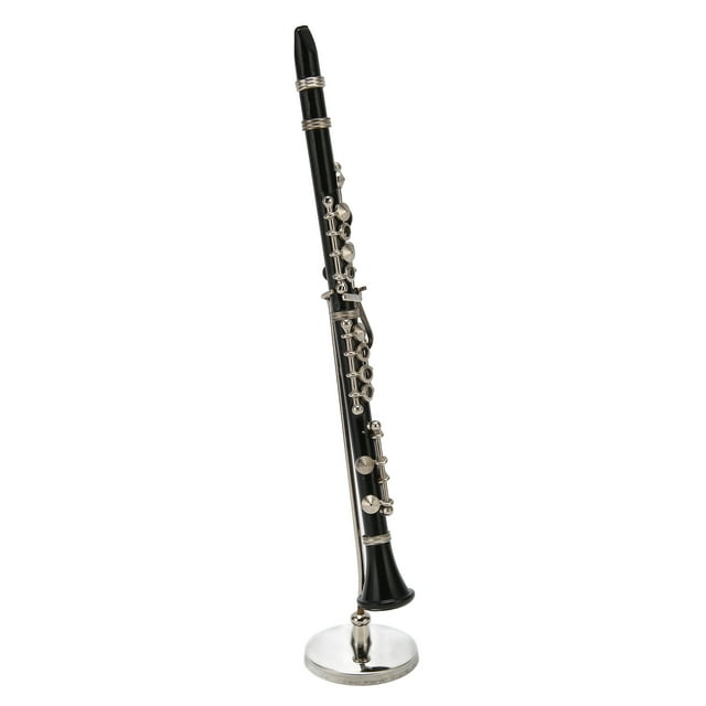 Mini modelo de clarinete decoración de instrumentos musicales mini modelo de clarinete realista juguete para cumpleaños