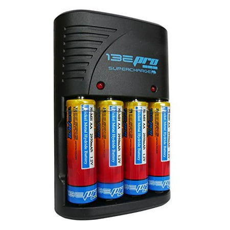 I3ePro BP-SCH1 Supercharge Ni-MH AA AAA 9V Rechargeable Battery Charger with 4 AA (2950 mAh) Rechargeable Batteries for HP PHOTOSMART 912 618