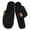 Black, variant on Fuzzy Open Toe Slippers for Women Men Indoor House Slipper Soft Memory Foam,Slip On Cozy Bedroom Slippers,Ladies Lightweight Non-Slip Home Slides