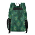 thumbnail image 4 of Iauyy Clear Backpack Heavy Duty PVC Transparent Backpack for College Workplace, Green Peacock Feather Pattern, 4 of 8