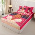 thumbnail image 2 of Castle Fairy Cute Black Girl Zipper Full Size Comforter Sets with Fitted Sheet and 2 Pillowcases,Cartoon Princess Crown Zipper Bedding Set,Pink,Pink Reversible,4pcs, 2 of 6