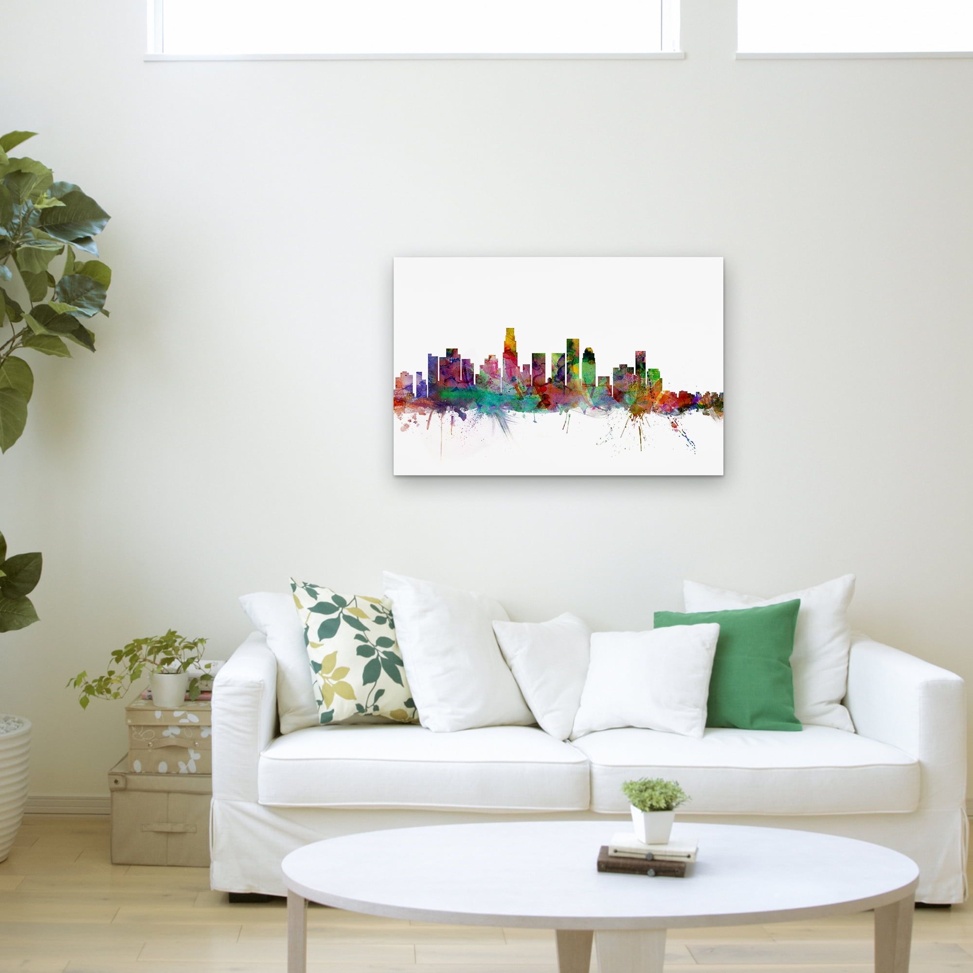 Michael Tompsett 'Los Angeles California Skyline' Canvas Art