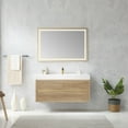 thumbnail image 5 of Palencia 48" Single Sink Wall-Mount Floating Dark Oak Bathroom Vanity w/ Mirror, 5 of 7