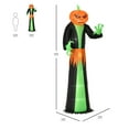 thumbnail image 3 of HOMCOM 9ft Inflatable Halloween Pumpkin Ghos w/Build-in LEDs Party Decor, 3 of 10