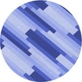 thumbnail image 1 of Ahgly Company Machine Washable Indoor Round Transitional Jeans Blue Area Rugs, 8' Round, 1 of 1
