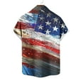 thumbnail image 6 of Men's 4th of July T-Shirt Turn-Down Collar Blouse Button Down V Neck Tops Independence Day Shirts Red White Blue Stars Graphic Tee Short Sleeve Top Summer Dress Shirt Trendy Casual 2025, 6 of 6