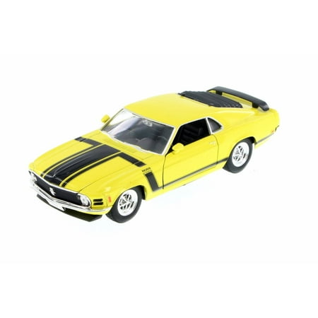 1970 Ford Mustang Boss 302 Hard Top, Yellow - Welly 22088WYL - 1/24 scale Diecast Model Toy (Best 1970 Muscle Car)