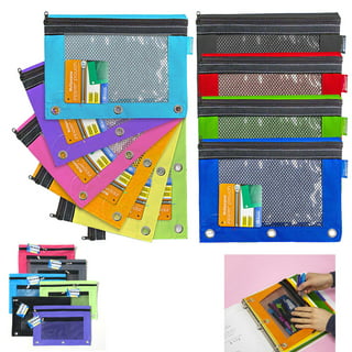 Shemira Pencil Pouch for 3 Ring Binder, Bulk 30 Pack Cloth Pencil
