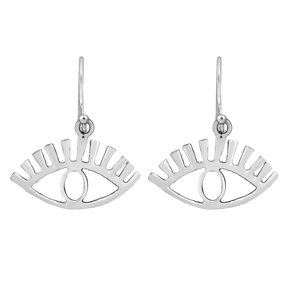 Unique All-Seeing Eye .925 Sterling Silver Dangle Earrings