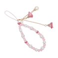 thumbnail image 1 of Methold Correas para teléfono móvil, cordón de flores de cristal, correa de llavero con cuentas a la moda, de cuerda colgante, adornos para Electrónica Rosado, 1 of 6