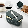thumbnail image 4 of Uuiauoio Butter Dish with Lid and Knife - Countertop & Fridge Butter Keeper, Container & Holder, Storage Box，Sealed Storage Box Cheese Dishs with Lid, 4 of 6