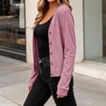 thumbnail image 6 of Vivianyo HD Women's Cropped Cardigan Sweater, Fall Winter Button Down V Neck Long Sleeve Layering Top for Casual Daily Wear, Sizes S-2XL, 6 of 6