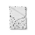 thumbnail image 2 of Tribal Soft Flannel Fleece Throw Blanket, Plain Background with Arrows Feathers and Aztec Native Style Geometric Print, Cozy Plush for Indoor and Outdoor Use, 60" x 80", Black and White, by Ambesonne, 2 of 5