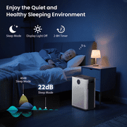 Air Purifiers for Allergies and Asthma up to 2215 Sq.ft, HEPA Air Purifiers with Washable Pre-Filter for Wildfire,Smoke, Pollen, Dust, Pet Fur & Odor, AP307, White+Black, 2026 New