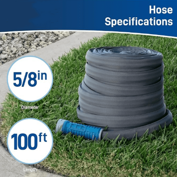 Fabric Garden Hose - Heavy-Duty Water Hose (100-Foot x 5/8-Inch)