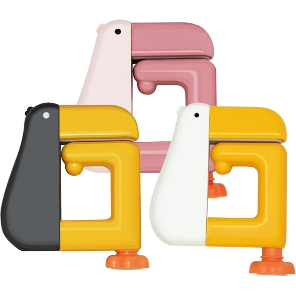 LQQBOX Duck-Shaped Desk Hook – Portable Folding Bag Hanger & Clamp, Removable Non-Slip Table Hook for Purses, Backpacks, and Storage at Office, School, or Home - 3 Pcs