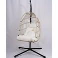 thumbnail image 4 of Modern Outdoor Egg Chair with Stand, Patio PE Rattan Swing Chair, 2 Available Color, 4 of 12