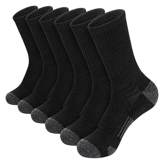HCURIBAD Mens Socks, Athletic Socks Men 5 Pairs Men's Basketball Sports Breathable Short Socks Solid Color Crew Socks, Crew Socks for Men, Ankle Socks Men 5 Pairs of Socks Black One Size
