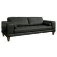 thumbnail image 5 of Wynne Sofa in Genuine Black Leather with Brown Wood Legs, 5 of 5
