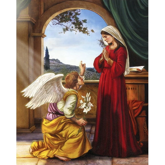 Catholic print picture - The Annunciation T - 8" x 10" ready to be framed