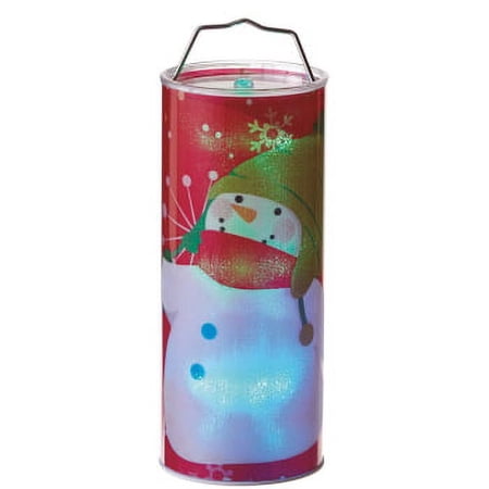 12 Battery Operated Red LED Color Changing Snowman Christmas Lantern