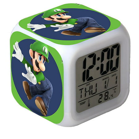 Super Mario Colorful Color Changing Alarm Clock Led Animation Cartoon Gift Alarm  Clock | Walmart Canada