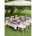 thumbnail image 4 of Outdoor Tablecloths with Umbrella Hole & Zipper, Spring Flowers Tablecloth Rectangle 60x84 Inch, Country Watercolor Wildflowers Herbs Waterproof Table Cloth, Patio/Pool/Picnic Table Covers, 4 of 8