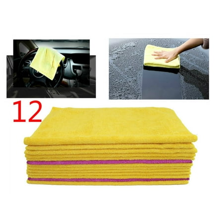 Stayfast Cloth - Microfiber Cleaning Towels Cloth Pack of 12, Super Soft Fast Absorbent Auto Cleaning,Polishing,Dusting Kitchen/Bath 12KT00020