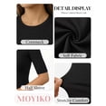 thumbnail image 4 of MOYIKO Half Sleeve T Shirts for Women Summer Trendy Crewneck Tops Spring Casual Slim Fitted Basic Tees, 4 of 7