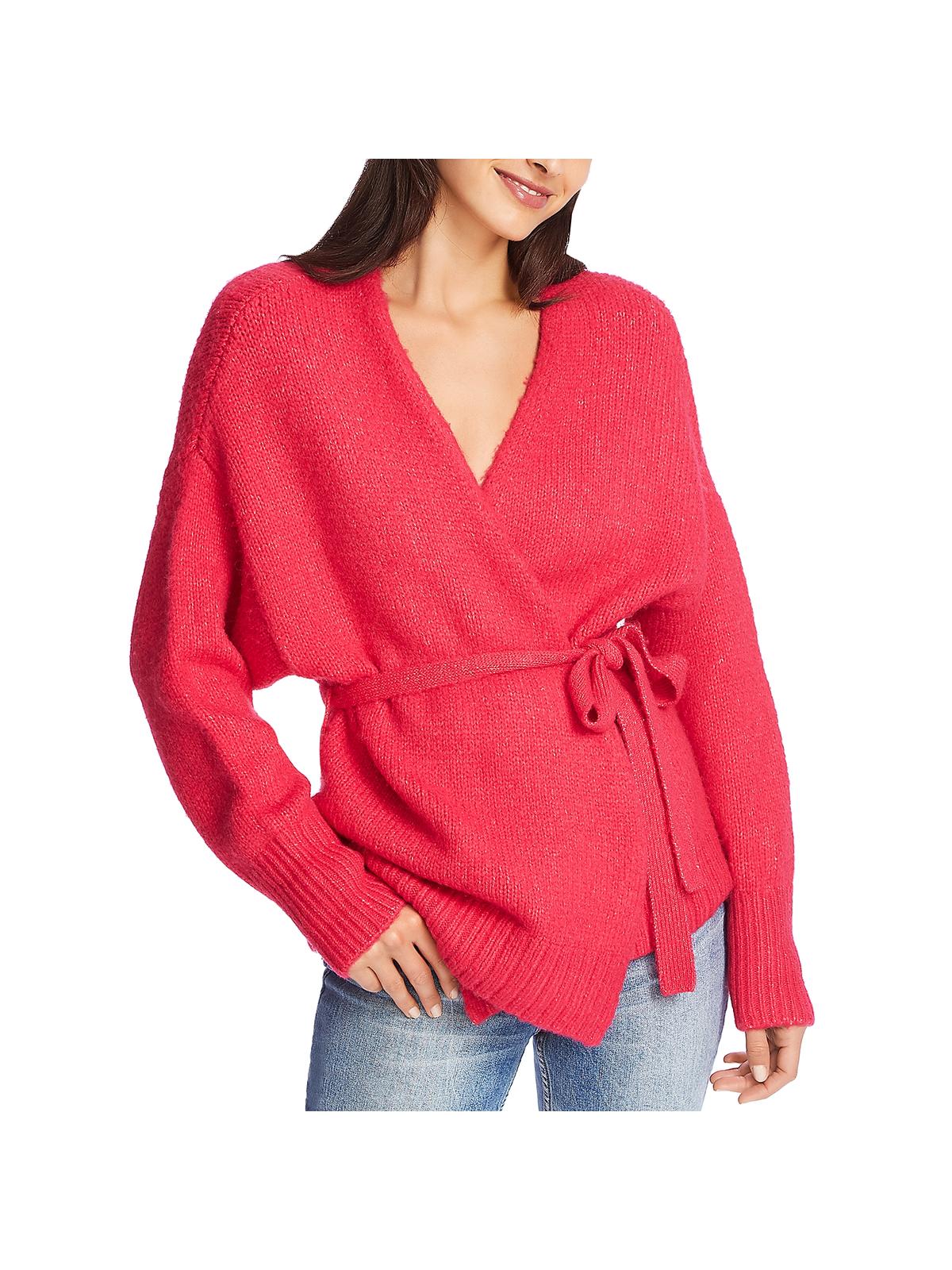 women's belted cardigan sweater