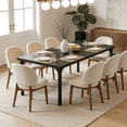 thumbnail image 2 of Ktaxon 70.8" Dining Table for 6~8, Farmhouse Kitchen Table Large Rectangle Dinner Table for Home, Dining Room, Kitchen, Black, 2 of 9