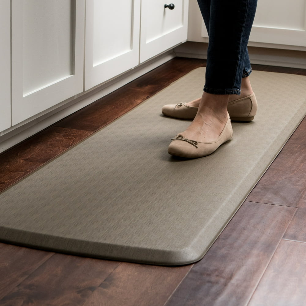 GelPro Elite AntiFatigue Kitchen Comfort Mat 20x72" Linen Granite Grey