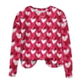 thumbnail image 4 of Pimelu Heart Sweater for Women Womens Valentines Day Sweater Ladies Girls Long Sleeve Crewneck Sweatshirts Spring Lightweight Comfy Pullover Tunic Tops, 4 of 6