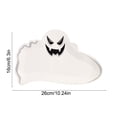 thumbnail image 3 of Yhmxh 10Pcs Halloween Disposable Paper Plates, Cute & Spooky Ghost Shaped Party Supplies, Decorative Disposable Snack Dessert Plates for Halloween Trick or Treat Party, Birthday, Table Decorations, 3 of 6