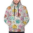 thumbnail image 4 of Hoodies for Men - Skull and Flowers Long Sleeve Comfrt Men'S Fashion Hoodies & Sweatshirts, Sweatshirts for Men Hoodies Pullover Clothing Clothes with Pouch, 4 of 7
