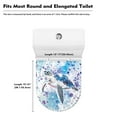thumbnail image 5 of ZIATUBLES Toilet Seat Lid Cover Elastic Edge Stretchable Toilet Lid Cover Washable Reusable Toilet Bowl Lid Cover Universal Fit Most Lids Home Decor, Sea Turtle, 5 of 6