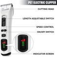 thumbnail image 3 of Professional Dog Clipper With Lcd Display,cordless Dog Cat Clipper, Detachable Ceramic Blade 4h Use, 3 of 5