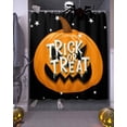 thumbnail image 3 of Halloween Trick or Treat Horrible Pumpkin Black Shower Curtain Set ，Waterproof Fabric Shower Curtains Shower Curtains for Bathroom,Bathroom Decor 36"x72", 3 of 6