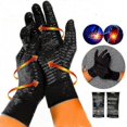 thumbnail image 1 of Copper Anti Arthritis Gloves Hand Wrist Support Finger Compression Pain Relief, 1 of 3