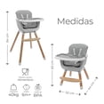 thumbnail image 3 of Silla Alta Para Bebé De Comer Periquera Ajustable 4 En 1 Gris oscuro, 3 of 4