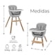thumbnail image 3 of Silla Alta Para Bebé De Comer Periquera Ajustable 4 En 1 Gris oscuro, 3 of 4